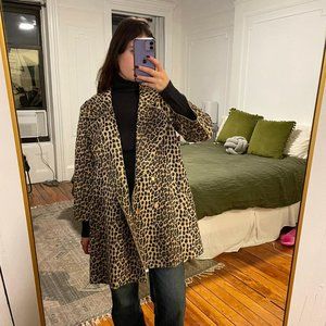 cheetah print trench
